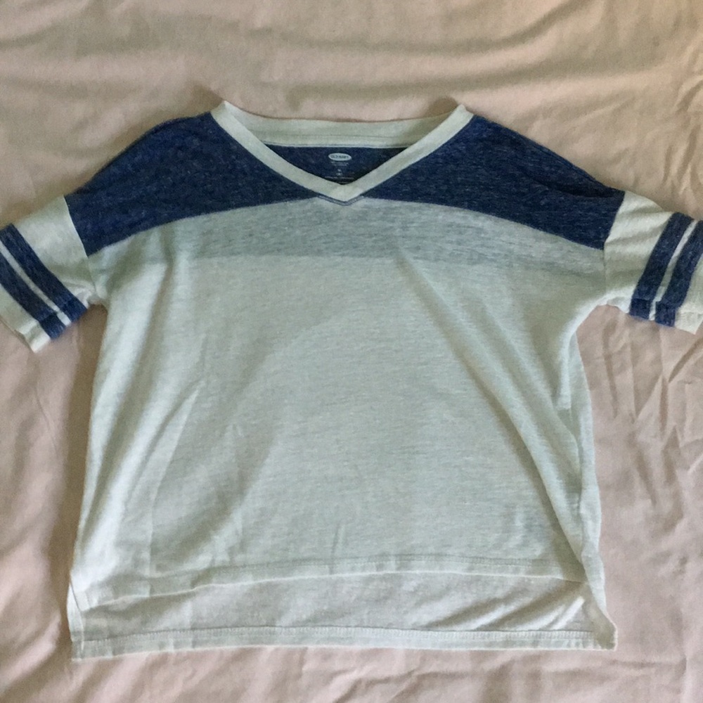 Blue and white t-shirt